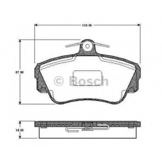 0 986 TB2 627 BOSCH Комплект тормозных колодок, дисковый тормоз