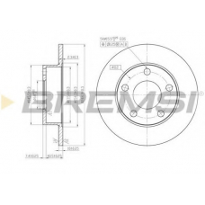 DBA952S BREMSI Тормозной диск