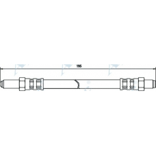 HOS3105 APEC Тормозной шланг