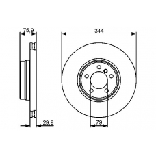 0 986 479 475 BOSCH Тормозной диск