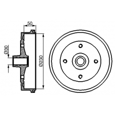 0 986 477 030 BOSCH Тормозной барабан