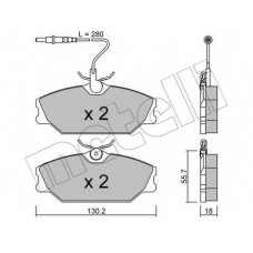 22-0142-0 METELLI Комплект тормозных колодок, дисковый тормоз