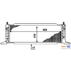 8MK 376 715-611 HELLA Радиатор, охлаждение двигателя