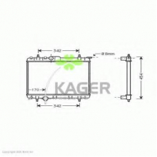 31-1316 KAGER Радиатор, охлаждение двигателя