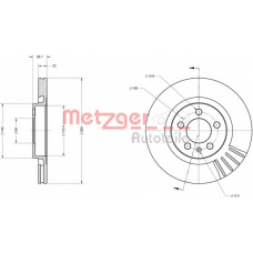 6110068 METZGER Тормозной диск