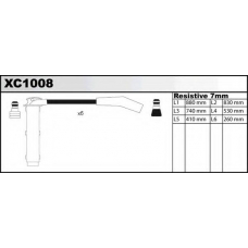 XC1008 QUINTON HAZELL Комплект проводов зажигания