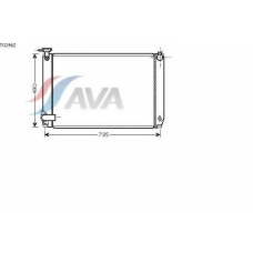 TO2462 AVA Радиатор, охлаждение двигателя