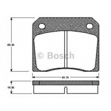 0 986 TB2 056 BOSCH Комплект тормозных колодок, дисковый тормоз