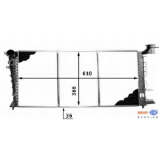 8MK 376 707-261 HELLA Радиатор, охлаждение двигателя