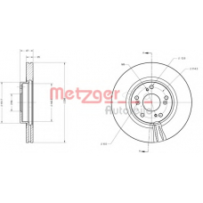 6110706 METZGER Тормозной диск