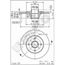 BS 7485 BRECO Тормозной диск