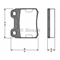 0 986 TB2 606 BOSCH Комплект тормозных колодок, дисковый тормоз