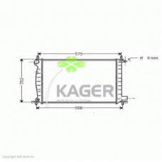 31-0351 KAGER Радиатор, охлаждение двигателя