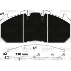 882219 VALEO Комплект тормозных колодок, дисковый тормоз