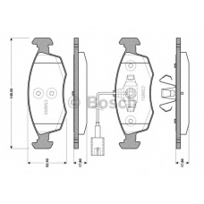 0 986 TB3 143 BOSCH Комплект тормозных колодок, дисковый тормоз