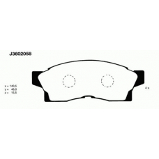 J3602058 NIPPARTS Комплект тормозных колодок, дисковый тормоз
