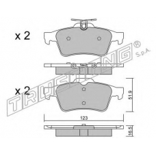 346.1 TRUSTING Комплект тормозных колодок, дисковый тормоз