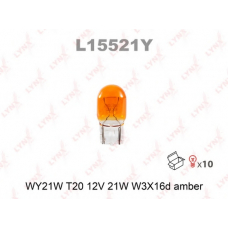 L15521Y LYNX L15521y лампа накаливания wy21w t20 12v 21w w3x16d amber