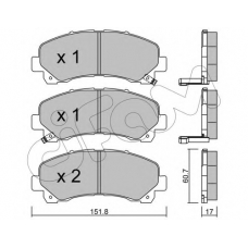 822-902-0 CIFAM Комплект тормозных колодок, дисковый тормоз
