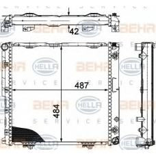 8MK 376 712-434 HELLA Радиатор, охлаждение двигателя