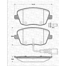 363702161221 MAGNETI MARELLI Комплект тормозных колодок, дисковый тормоз