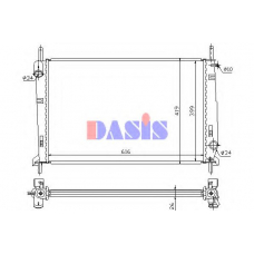 091580N AKS DASIS Радиатор, охлаждение двигателя