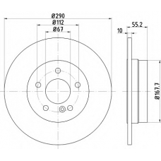 8DD 355 121-991 HELLA Тормозной диск