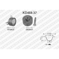 KD459.37 SNR Комплект ремня грм