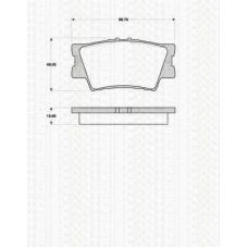 8110 13069 TRISCAN Комплект тормозных колодок, дисковый тормоз