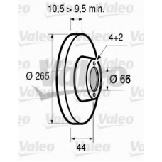 186306 VALEO Тормозной диск