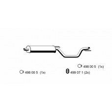 044028 ERNST Средний глушитель выхлопных газов