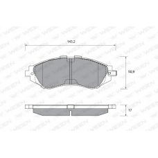 151-1109 WEEN Комплект тормозных колодок, дисковый тормоз