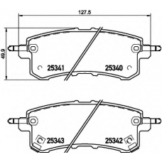 8DB 355 019-541 HELLA Комплект тормозных колодок, дисковый тормоз