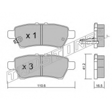 760.0 TRUSTING Комплект тормозных колодок, дисковый тормоз