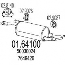 01.64100 MTS Глушитель выхлопных газов конечный