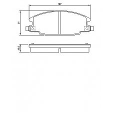 0 986 460 960 BOSCH Комплект тормозных колодок, дисковый тормоз