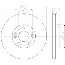 8DD 355 114-511 HELLA PAGID Тормозной диск