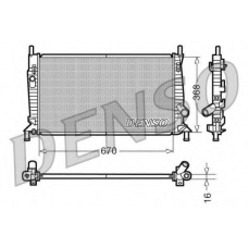 DRM10075 DENSO Радиатор, охлаждение двигателя