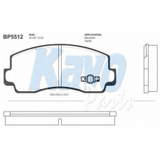 BP-5512 KAVO PARTS Комплект тормозных колодок, дисковый тормоз