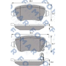 FO 691781 FOMAR ROULUNDS Комплект тормозных колодок, дисковый тормоз