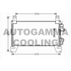 104442 AUTOGAMMA Конденсатор, кондиционер