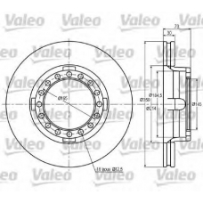 187025 VALEO Тормозной диск