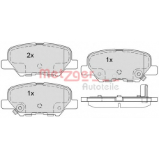 1170790 METZGER Комплект тормозных колодок, дисковый тормоз