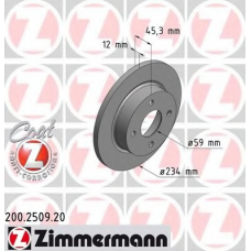 200.2509.20 ZIMMERMANN Тормозной диск