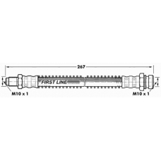 FBH7117 FIRST LINE Тормозной шланг