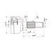 CVJ5124.10 OPEN PARTS Шарнирный комплект, приводной вал