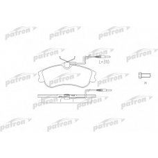 PBP1477 PATRON Комплект тормозных колодок, дисковый тормоз