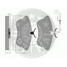 10181 OPTIMAL Комплект тормозных колодок, дисковый тормоз
