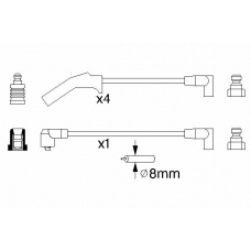 0 986 356 724 BOSCH Комплект проводов зажигания