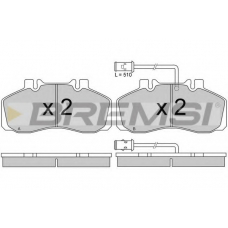BP2568 BREMSI Комплект тормозных колодок, дисковый тормоз